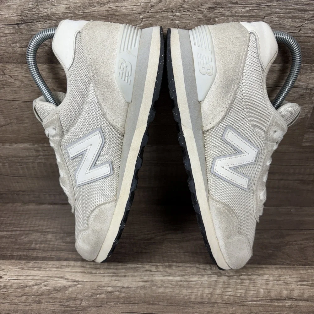 New Balance 515 Suede Gray White Womens US Size 7.5 EUR 38 WL515WHT Sneakers